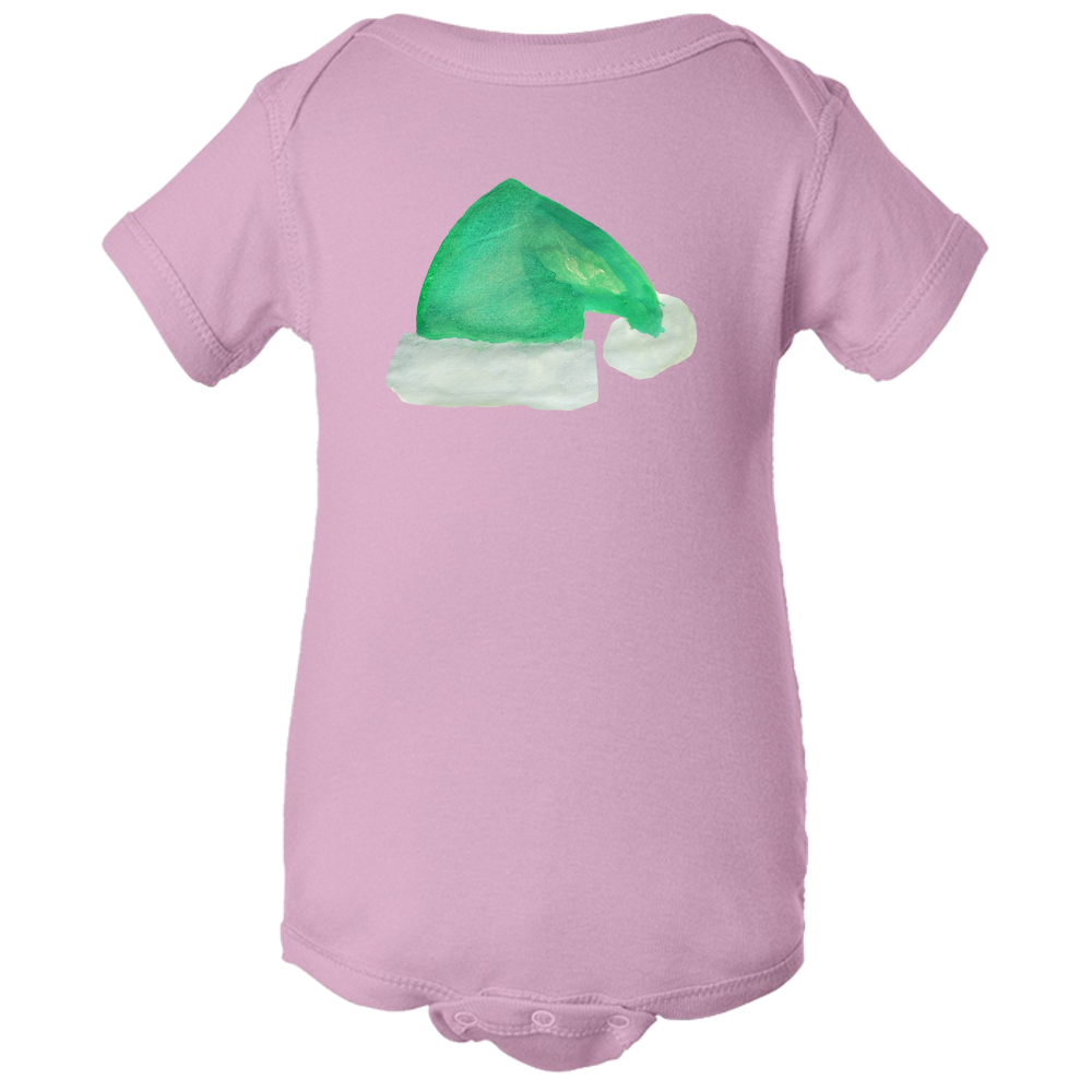 Baby Onesies -  Christmas Elf Hat Water Color  Unisex Body Suit Design - Kids' Clothing