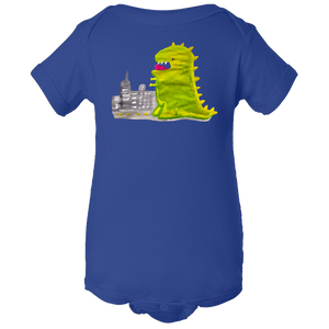 Baby Onesies -  Dinosaur in the City Water Color  Unisex Body Suit Design - Kids' Clothing