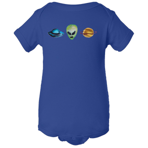 Baby Onesies -  Alien Universe Water Color  Unisex Body Suit Design - Kids' Clothing