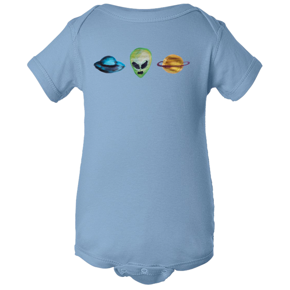 Baby Onesies -  Alien Universe Water Color  Unisex Body Suit Design - Kids' Clothing