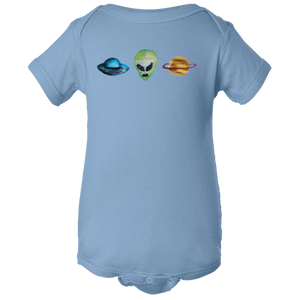 Baby Onesies -  Alien Universe Water Color  Unisex Body Suit Design - Kids' Clothing