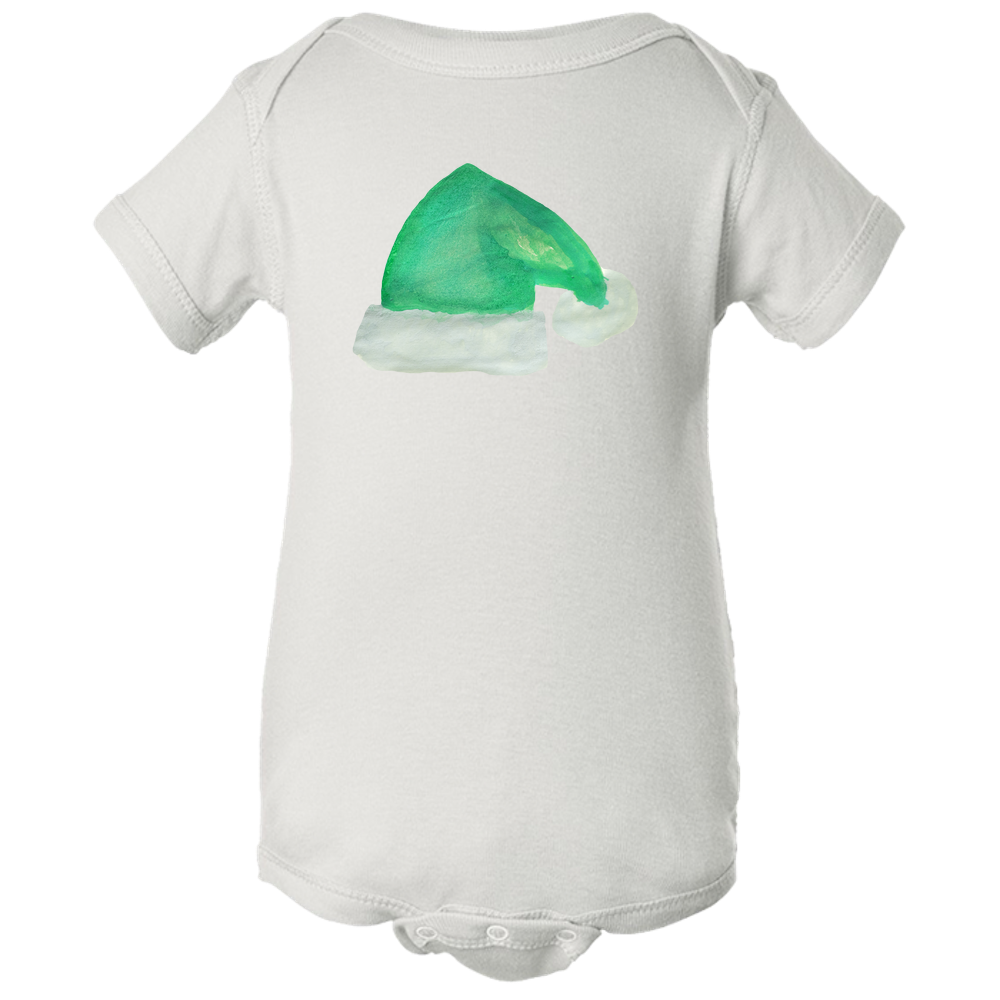 Baby Onesies -  Christmas Elf Hat Water Color  Unisex Body Suit Design - Kids' Clothing