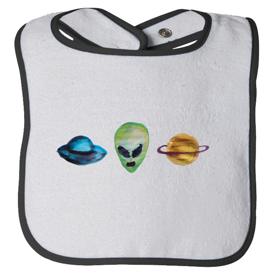 Baby Bibs Aliens Water Color Unisex Design