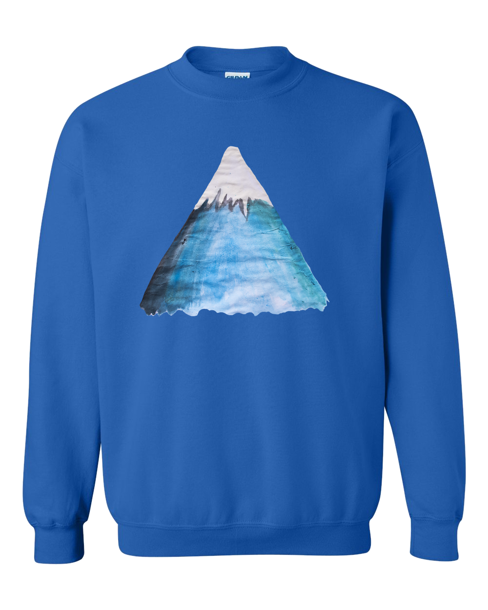 Snowy Mountain Water Color Adult Unisex  Crewneck Sweat Shirt