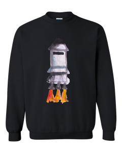 Spaceship Water Color Adult Unisex Crewneck Sweat Shirt