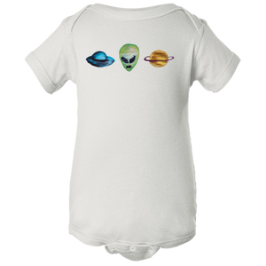 Baby Onesies -  Alien Universe Water Color  Unisex Body Suit Design - Kids' Clothing