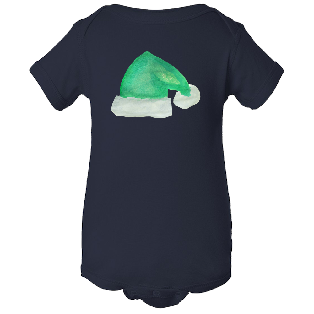 Baby Onesies -  Christmas Elf Hat Water Color  Unisex Body Suit Design - Kids' Clothing
