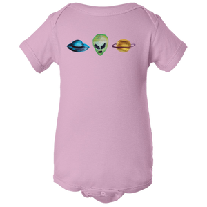 Baby Onesies -  Alien Universe Water Color  Unisex Body Suit Design - Kids' Clothing