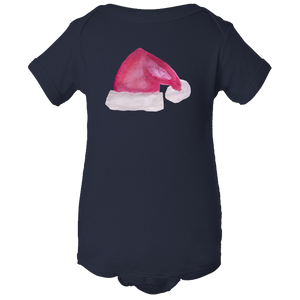 Baby Onesies -  Christmas Santa's Hat Water Color  Unisex Body Suit Design - Kids' Clothing