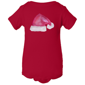 Baby Onesies -  Christmas Santa's Hat Water Color  Unisex Body Suit Design - Kids' Clothing
