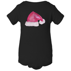 Baby Onesies -  Christmas Santa's Hat Water Color  Unisex Body Suit Design - Kids' Clothing