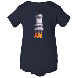 Baby Onesies -  Spaceship Water Color  Unisex Body Suit Design - Kids' Clothing