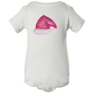 Baby Onesies -  Christmas Santa's Hat Water Color  Unisex Body Suit Design - Kids' Clothing