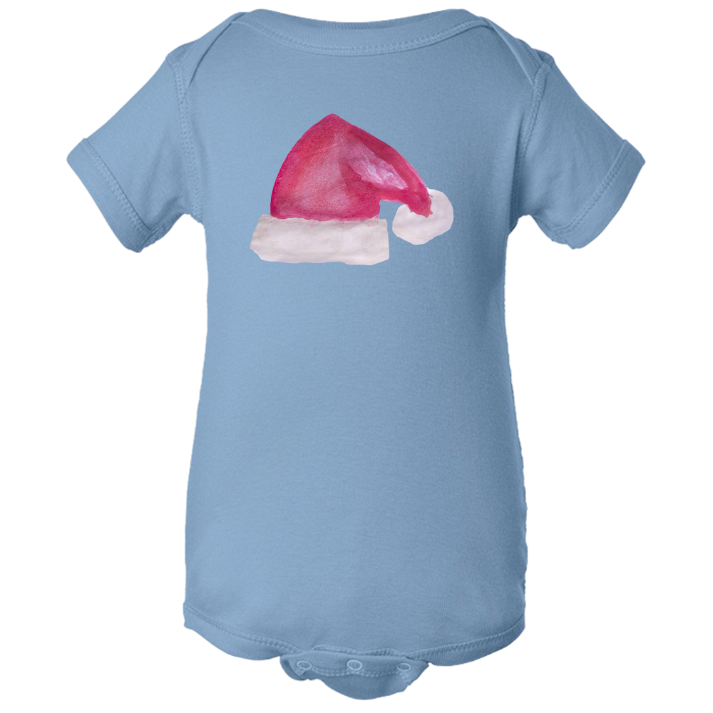 Baby Onesies -  Christmas Santa's Hat Water Color  Unisex Body Suit Design - Kids' Clothing