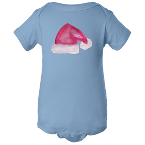 Baby Onesies -  Christmas Santa's Hat Water Color  Unisex Body Suit Design - Kids' Clothing