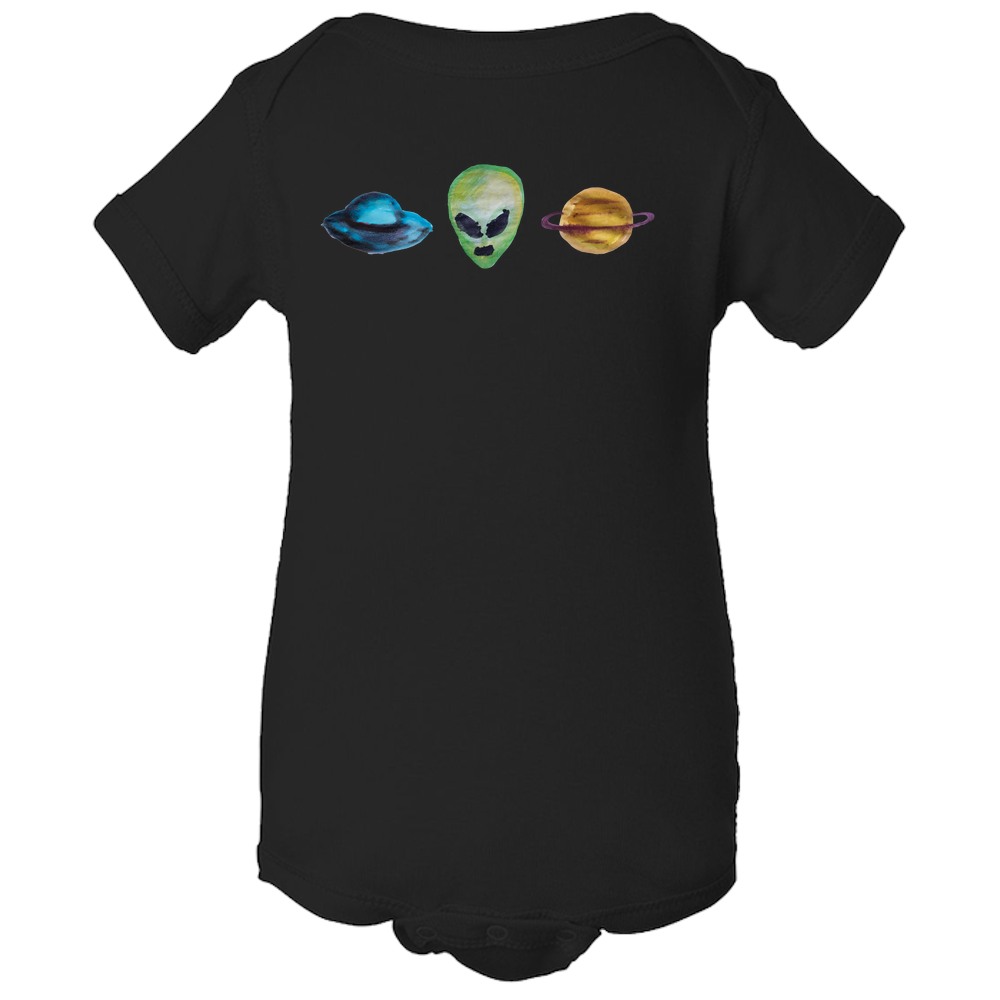 Baby Onesies -  Alien Universe Water Color  Unisex Body Suit Design - Kids' Clothing