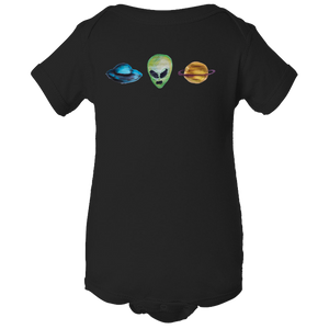 Baby Onesies -  Alien Universe Water Color  Unisex Body Suit Design - Kids' Clothing