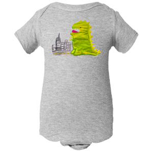 Baby Onesies -  Dinosaur in the City Water Color  Unisex Body Suit Design - Kids' Clothing
