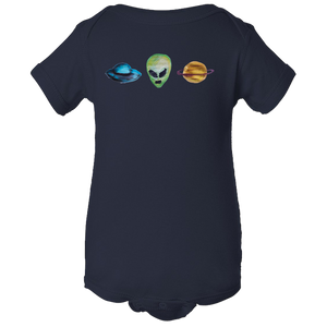 Baby Onesies -  Alien Universe Water Color  Unisex Body Suit Design - Kids' Clothing