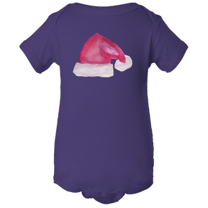 Baby Onesies -  Christmas Santa's Hat Water Color  Unisex Body Suit Design - Kids' Clothing