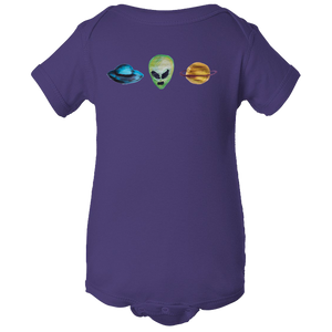 Baby Onesies -  Alien Universe Water Color  Unisex Body Suit Design - Kids' Clothing