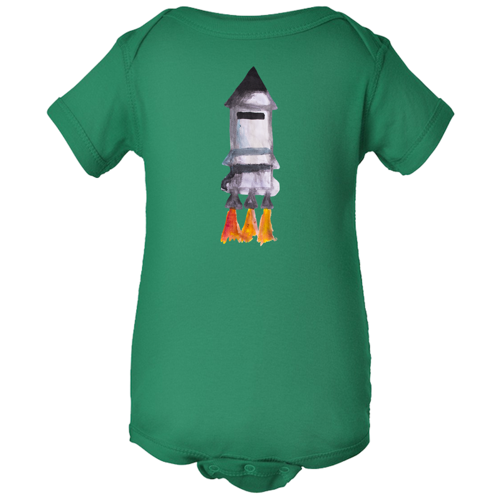Baby Onesies -  Spaceship Water Color  Unisex Body Suit Design - Kids' Clothing