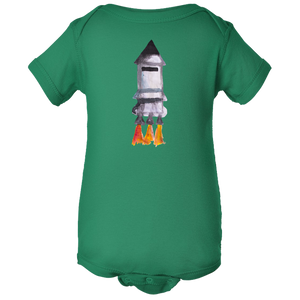 Baby Onesies -  Spaceship Water Color  Unisex Body Suit Design - Kids' Clothing