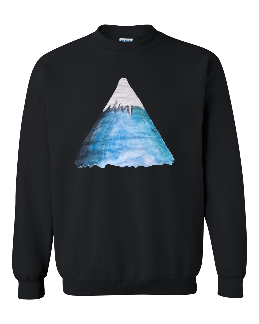 Snowy Mountain Water Color Adult Unisex  Crewneck Sweat Shirt