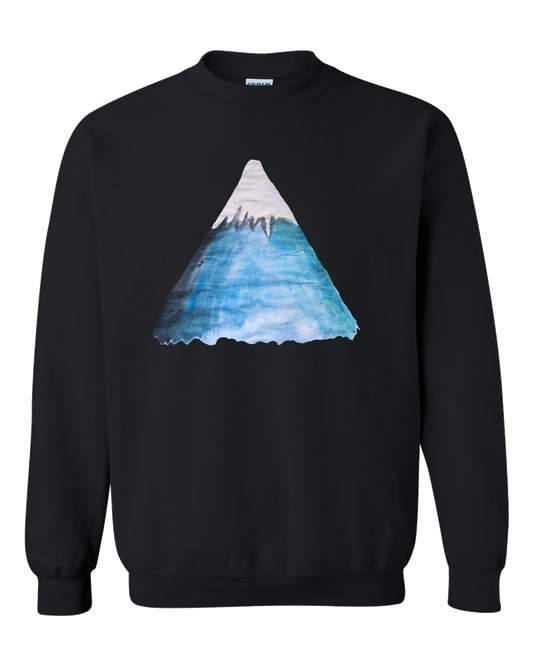Snowy Mountain Water Color Adult Unisex  Crewneck Sweat Shirt