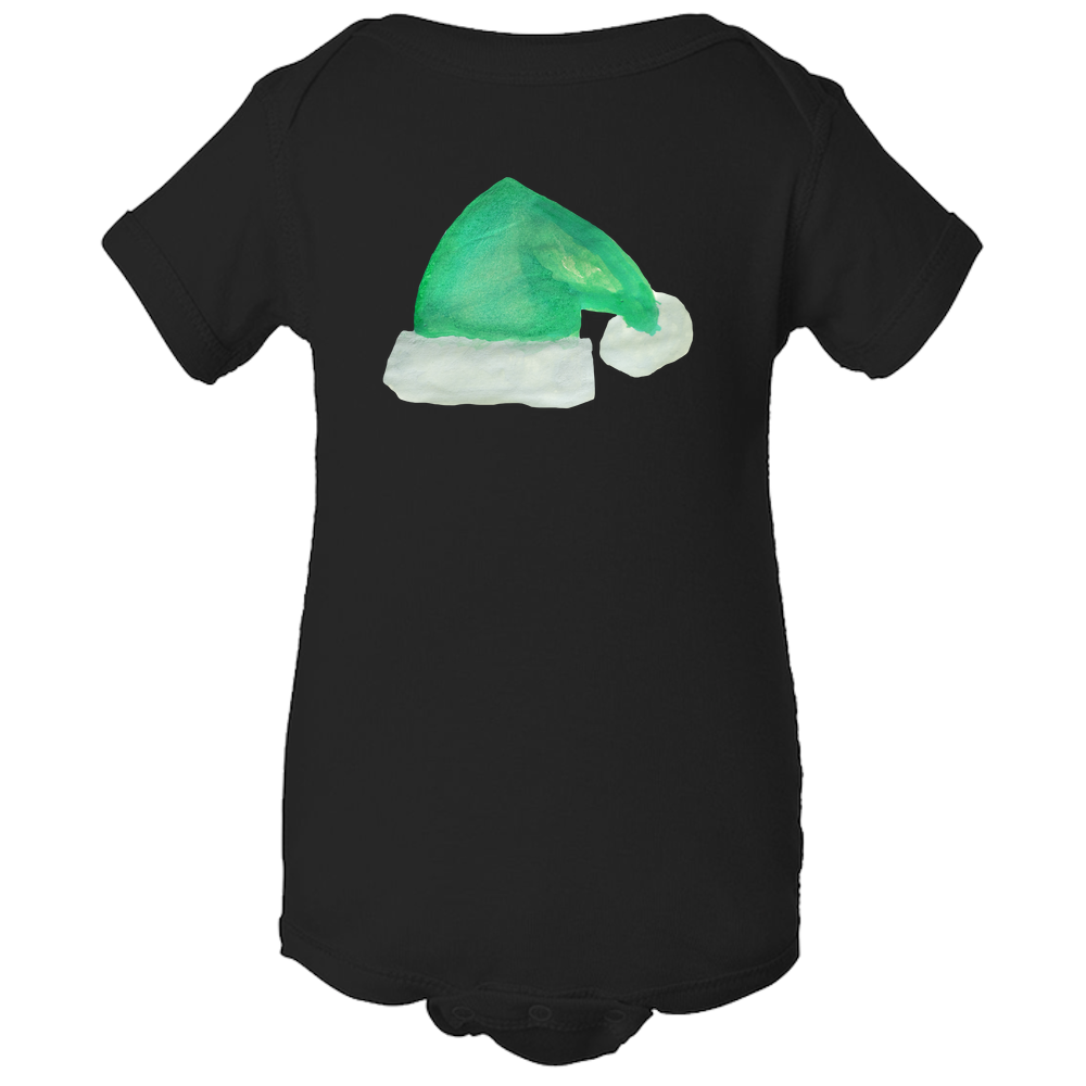 Baby Onesies -  Christmas Elf Hat Water Color  Unisex Body Suit Design - Kids' Clothing
