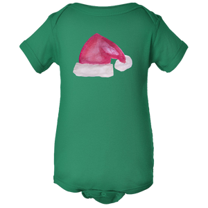 Baby Onesies -  Christmas Santa's Hat Water Color  Unisex Body Suit Design - Kids' Clothing