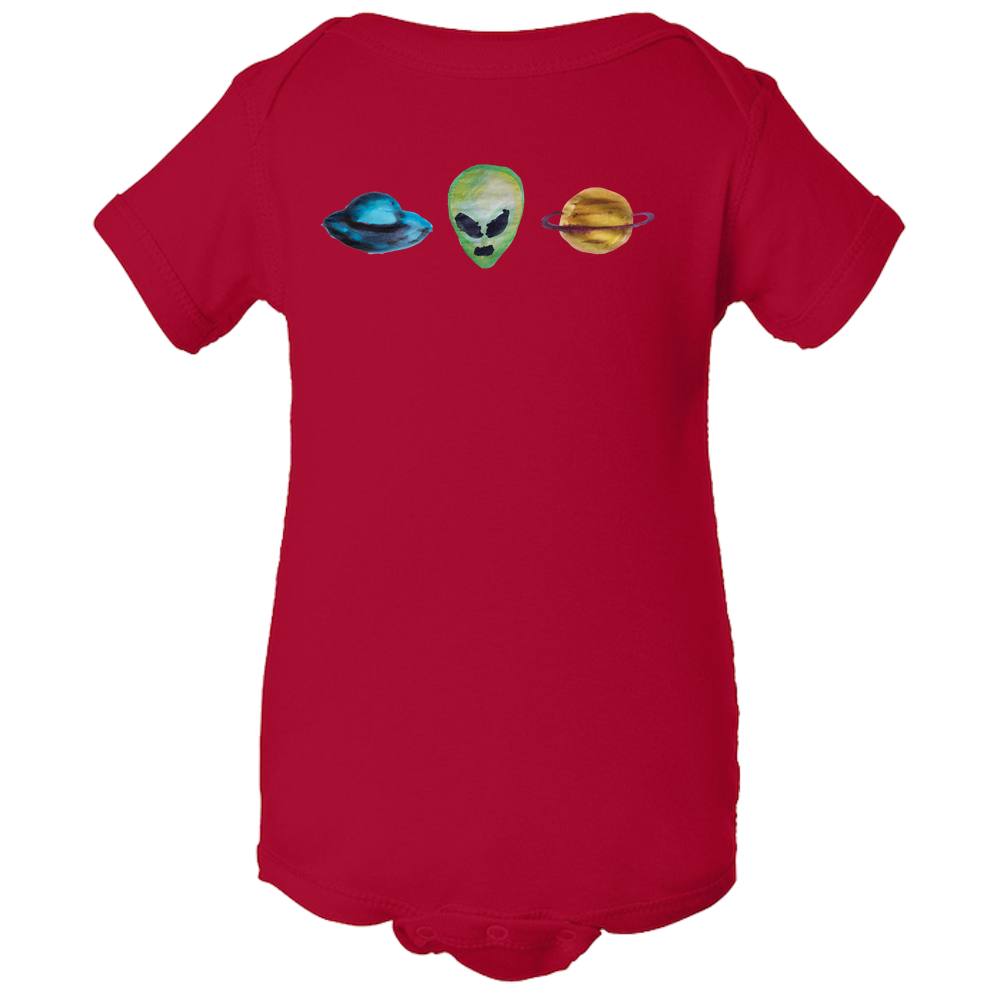 Baby Onesies -  Alien Universe Water Color  Unisex Body Suit Design - Kids' Clothing
