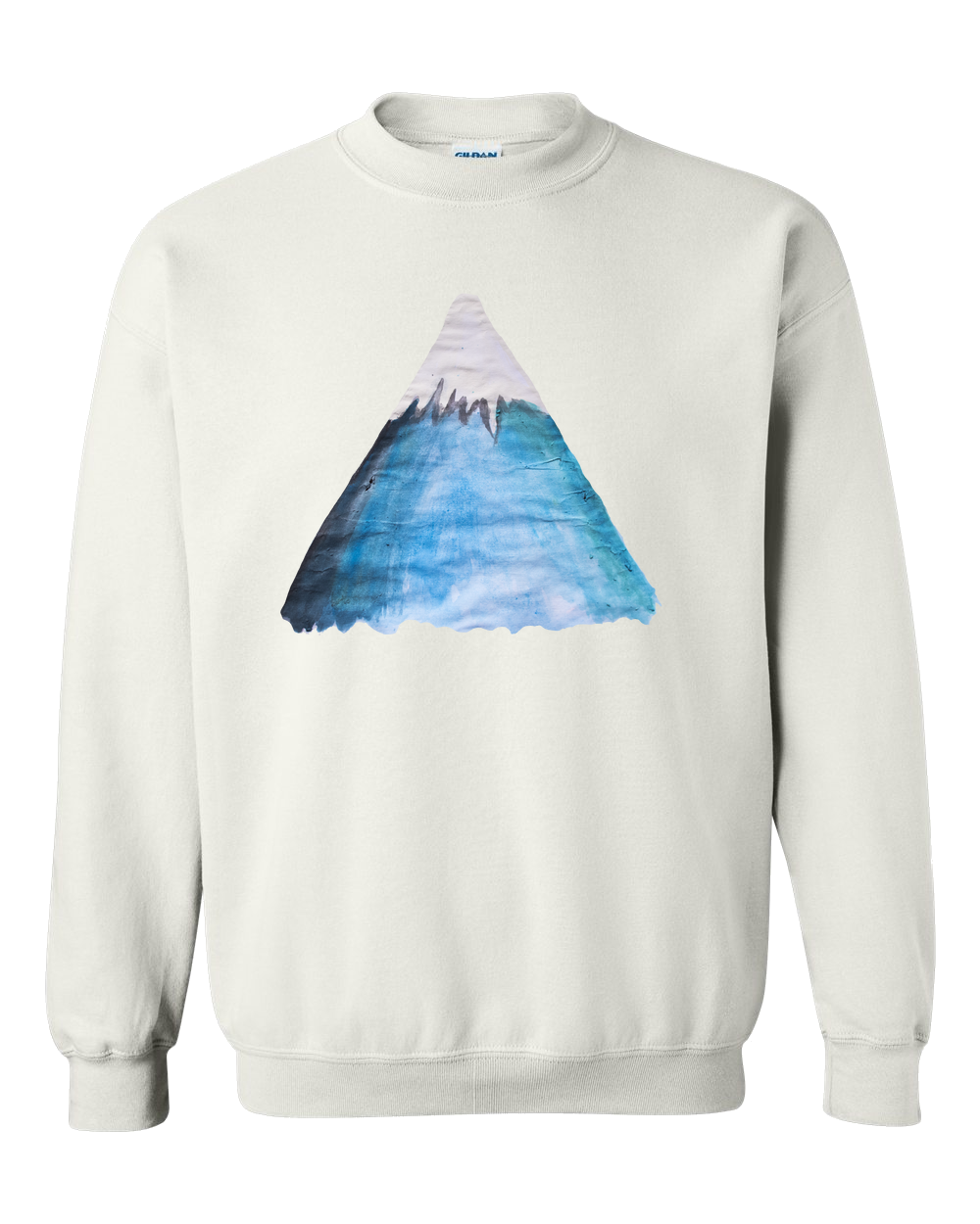 Snowy Mountain Water Color Adult Unisex  Crewneck Sweat Shirt