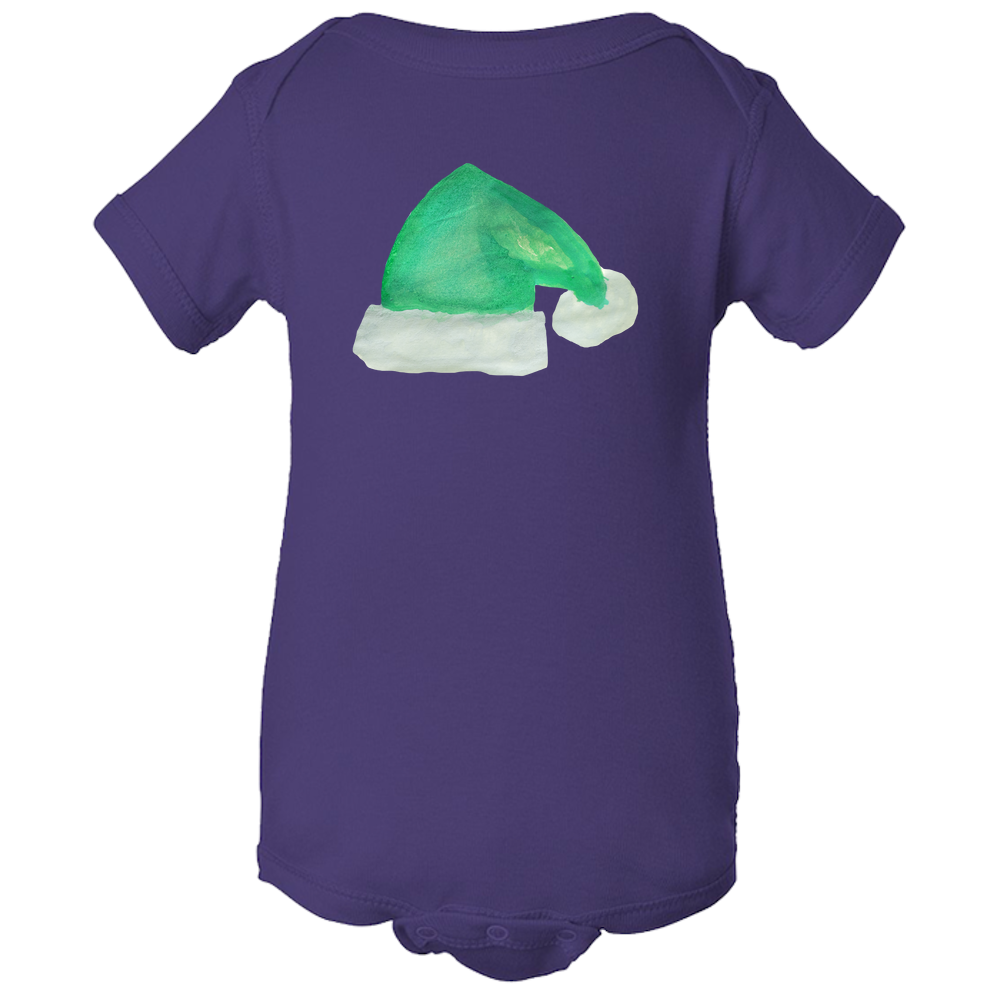 Baby Onesies -  Christmas Elf Hat Water Color  Unisex Body Suit Design - Kids' Clothing