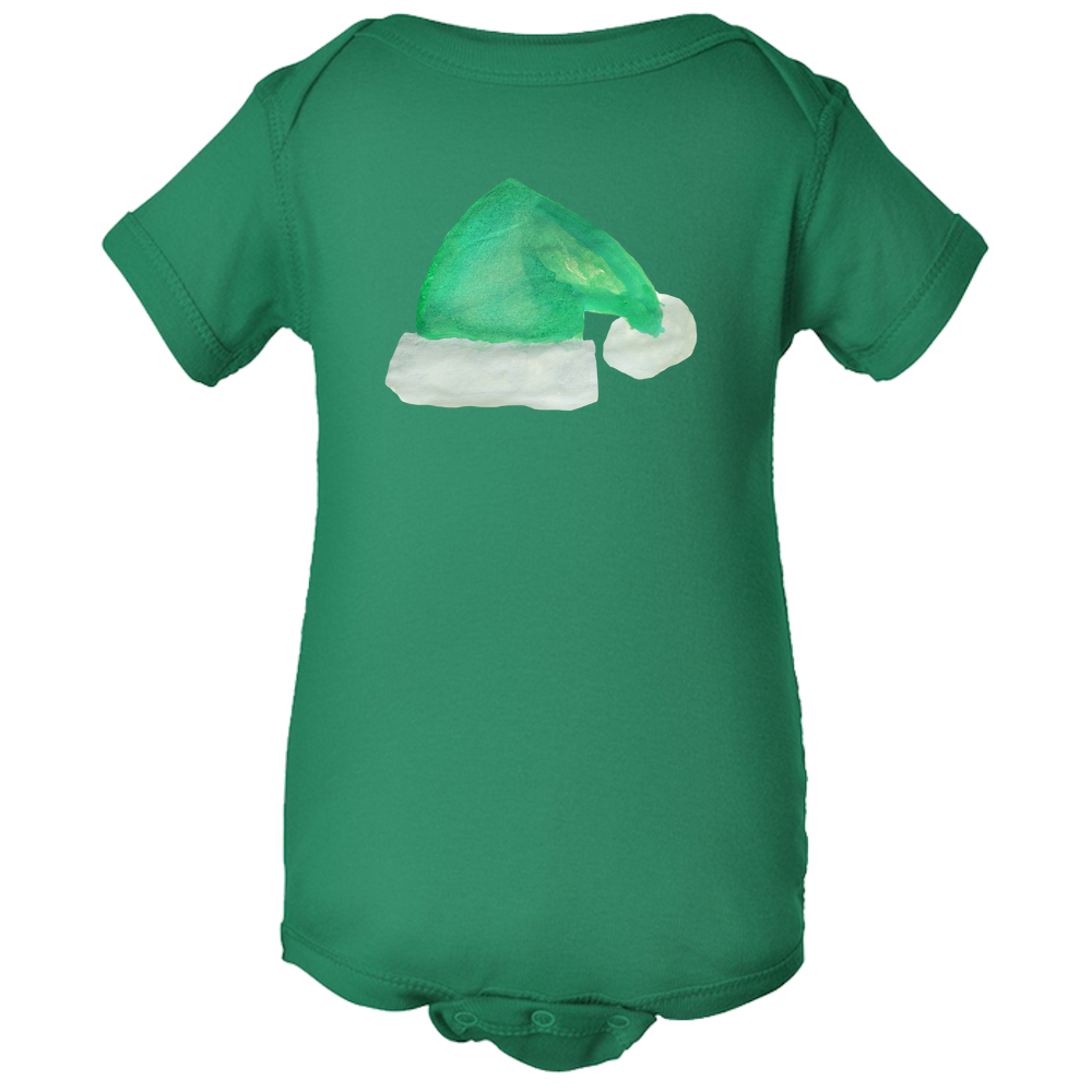 Baby Onesies -  Christmas Elf Hat Water Color  Unisex Body Suit Design - Kids' Clothing