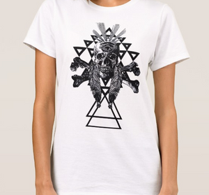 Geometric Black Skull Unisex T-Shirt