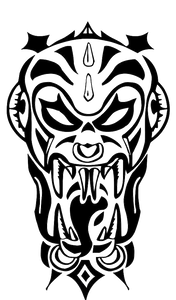 Tribal Demond Large Vampire Black  Zombie Temporary Tattoo