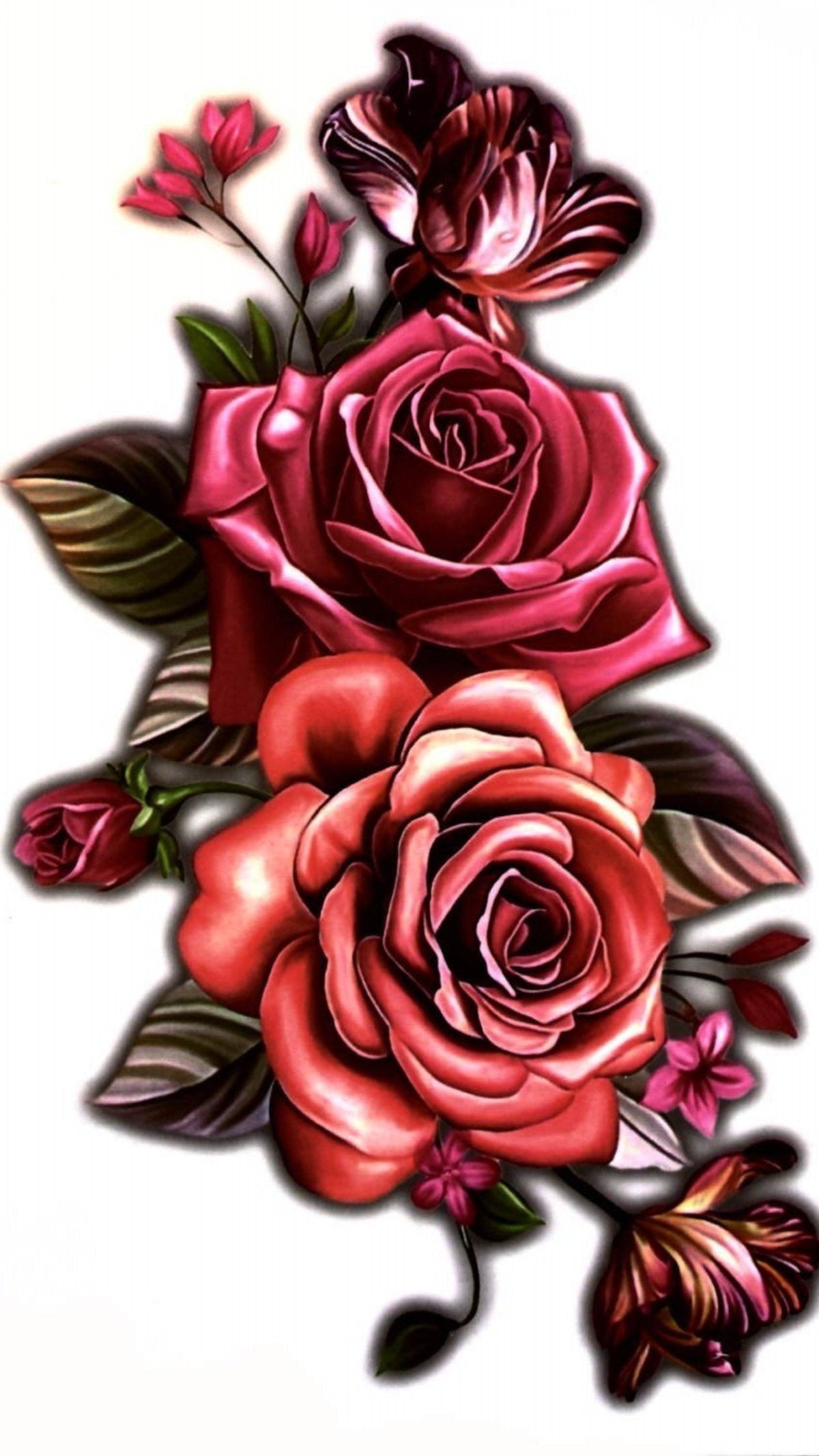 Large Rose Temporary Tattoo