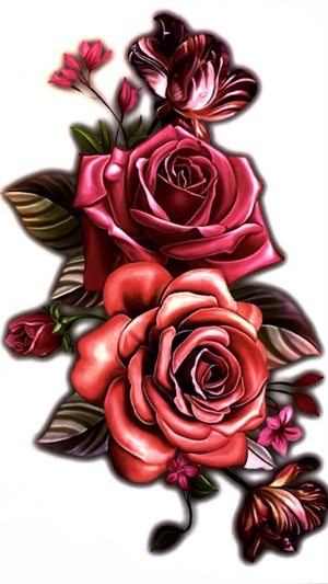 Large Rose Temporary Tattoo