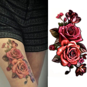 Large Rose Temporary Tattoo
