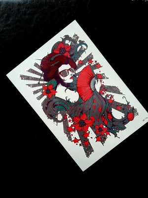 Large Temporary Tattoo - Vintage Tattoo - Waterproof Arm Girl Tattoo Sleeve
