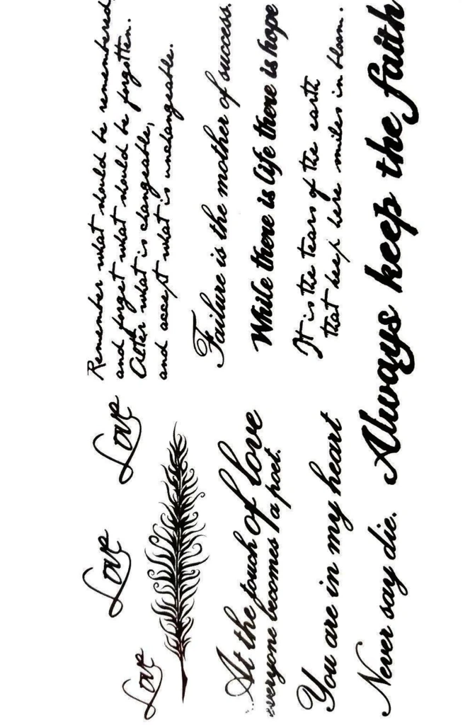 Quotes Temporary Tattoo