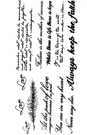 Quotes Temporary Tattoo