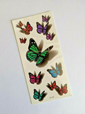 US SELLER, 3D butterfly temporary tattoo body art tattoo waterproof