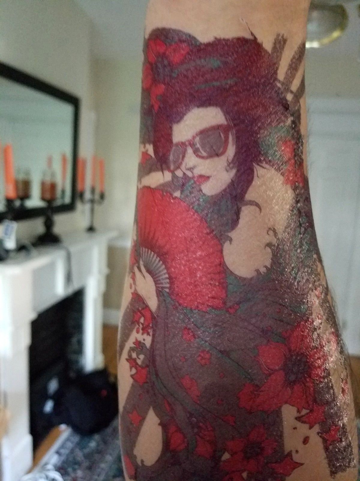 Large Temporary Tattoo - Vintage Tattoo - Waterproof Arm Girl Tattoo Sleeve
