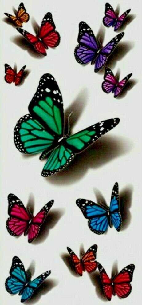 US SELLER, 3D butterfly temporary tattoo body art tattoo waterproof
