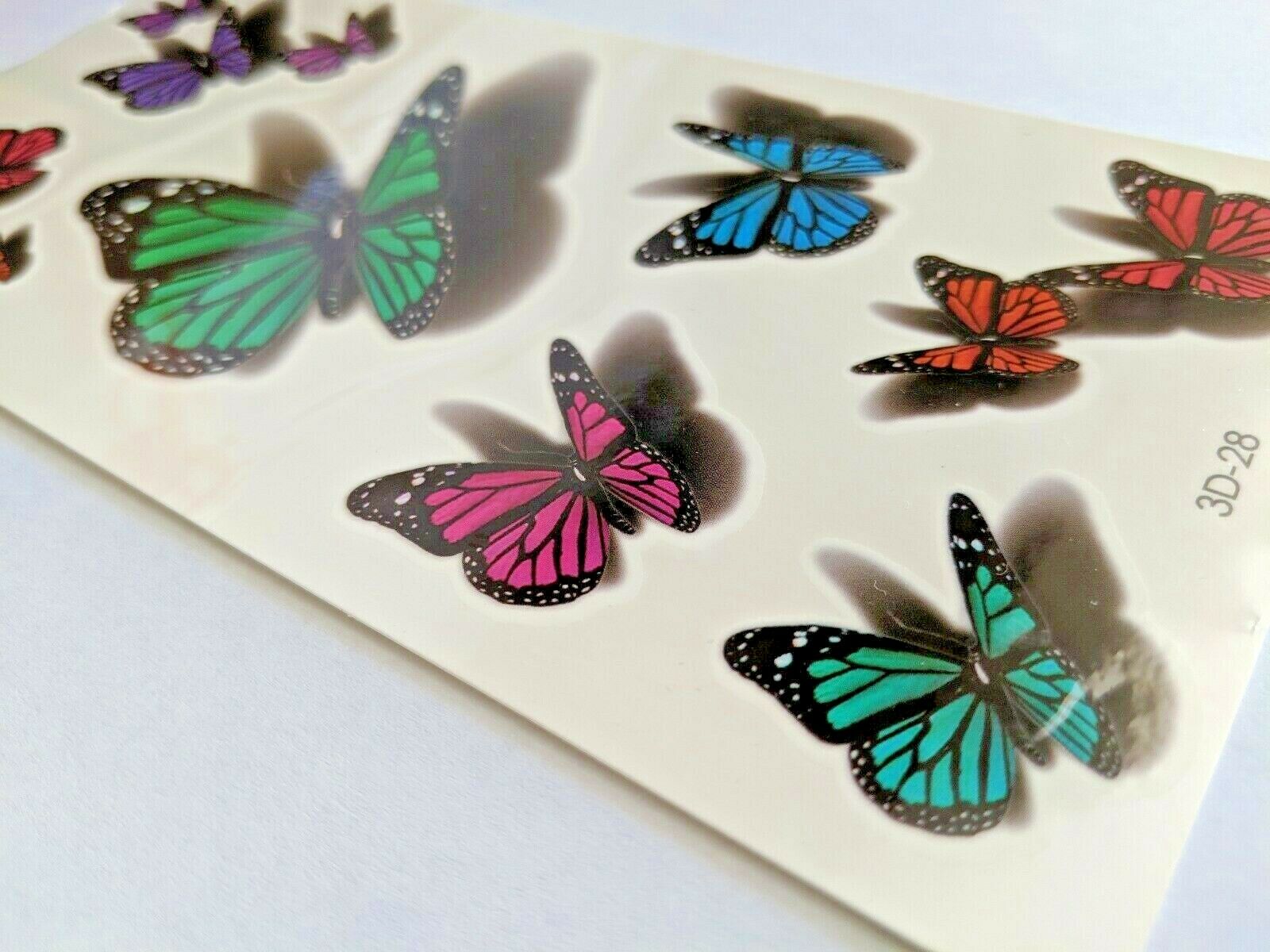 US SELLER, 3D butterfly temporary tattoo body art tattoo waterproof