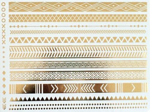 Gold Metallic Temporary Tattoo Premium flash Gorgeous Bracelet arm tattoo