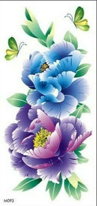 US SELLER, 3d flower arm tattoo waterproof women color butterfly tattoo stickers