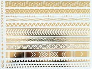 Gold Metallic Temporary Tattoo Premium flash Gorgeous Bracelet arm tattoo